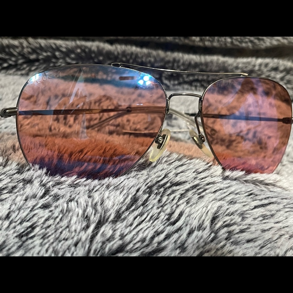 Pink Gucci Aviator Sunglasses